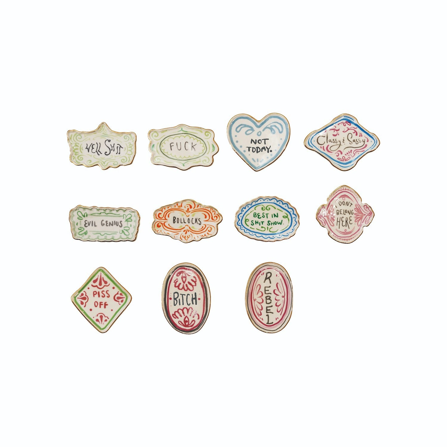 Stoneware Magnets 3in