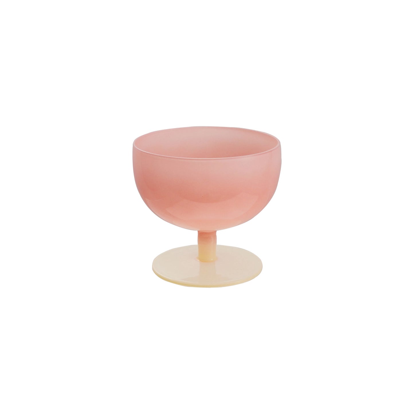 Wine Glass 14oz Two-Tone Stemmed Pink & Cream