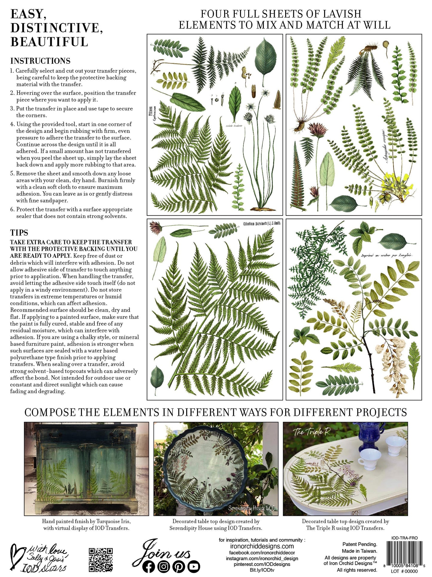 IOD Transfer Fronds Botanical 24x33