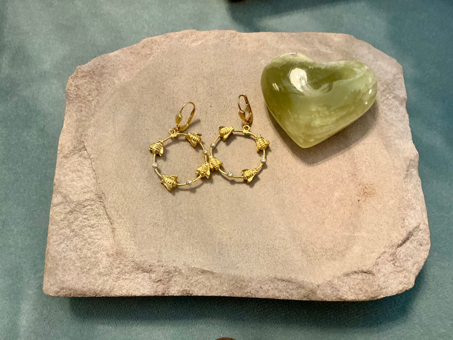 Bee Hoop Earrings
