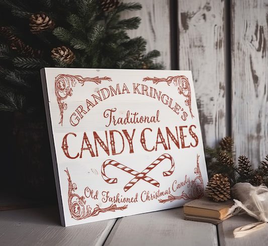 IOD Transfer Candy Cane Cottage 8x12