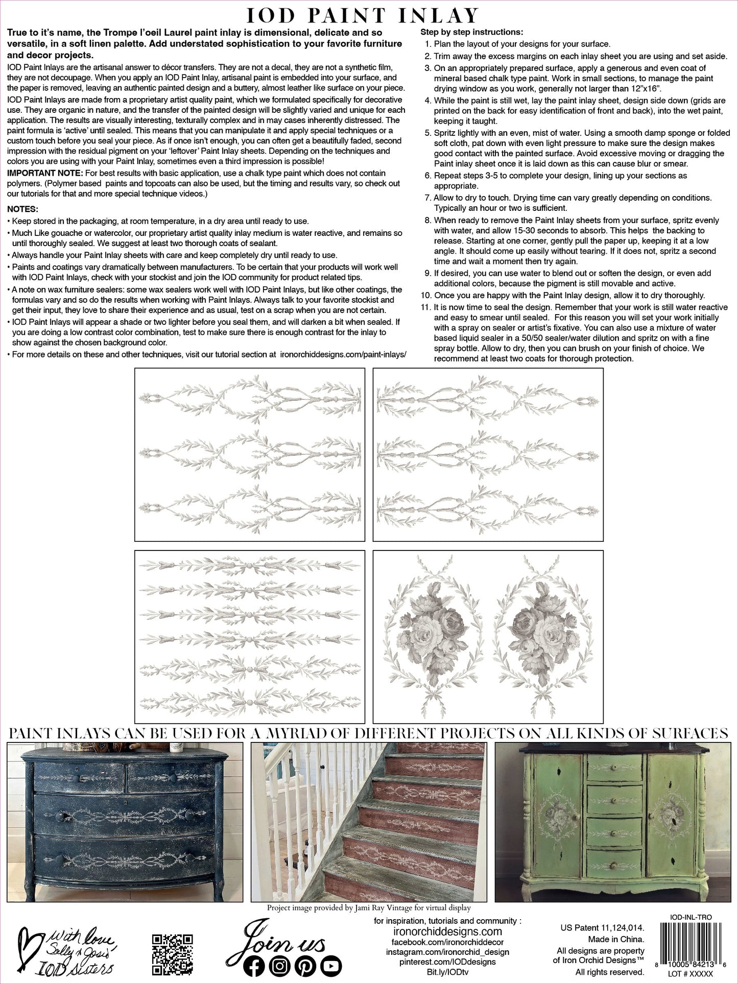 Paint Inlay Trompe L'oeil Laurel