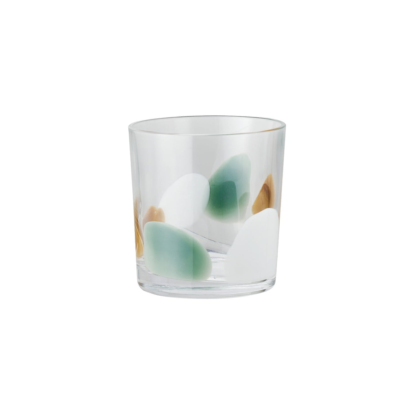 Glass 12oz Handmade Art Glass Multi Color Green