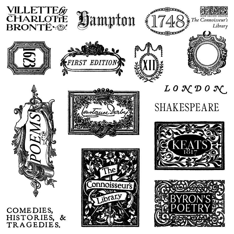 IOD Stamp 6x6 Connoisseur's Library