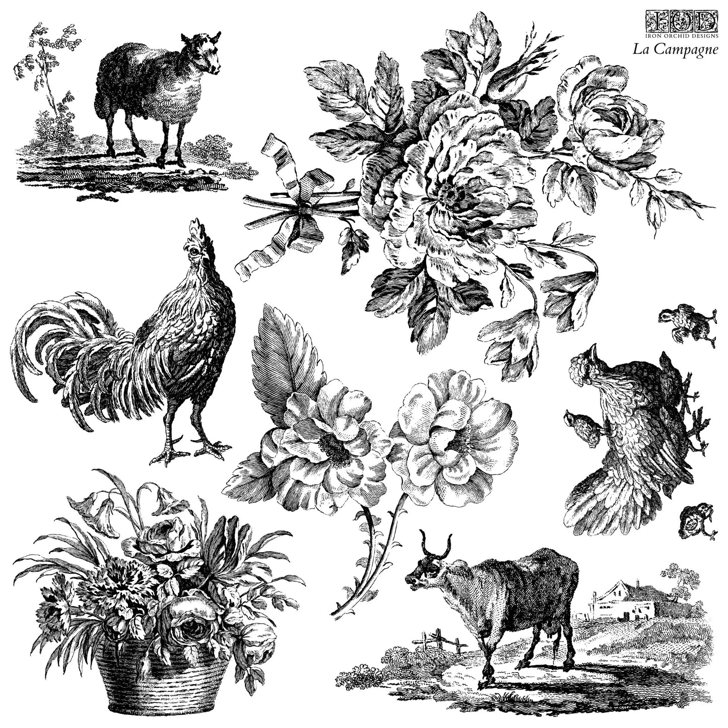 IOD Stamp 12x12 La Campagne