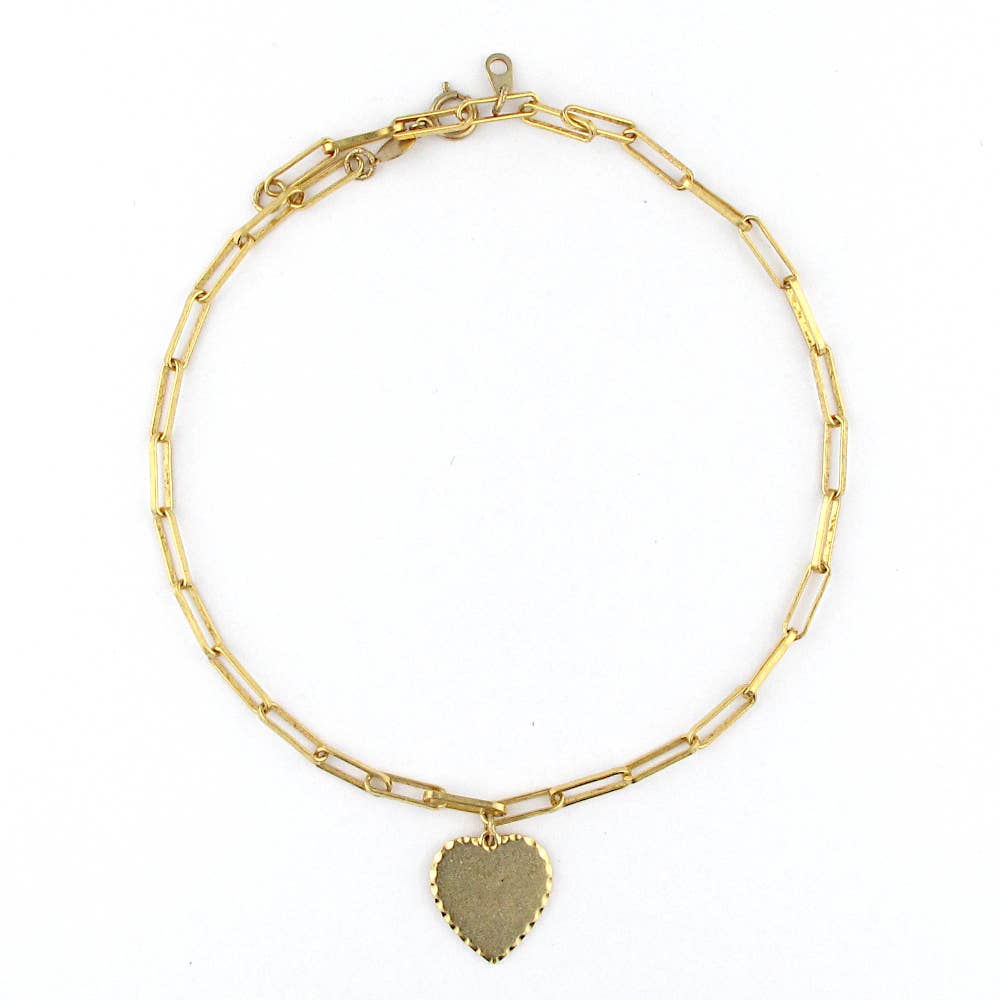 Jewelry LVP Heart Disc Necklace