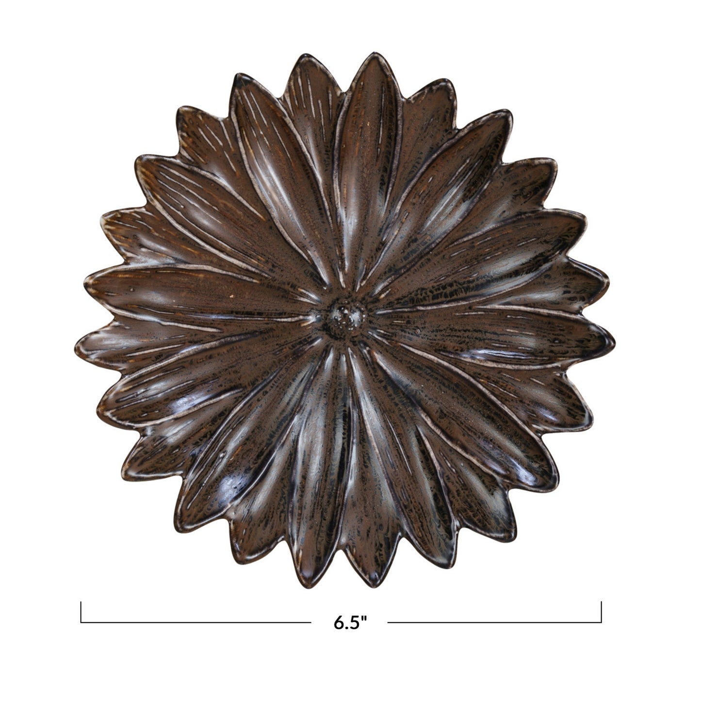 Stoneware Flower Shaped Plate (Each one will vary)