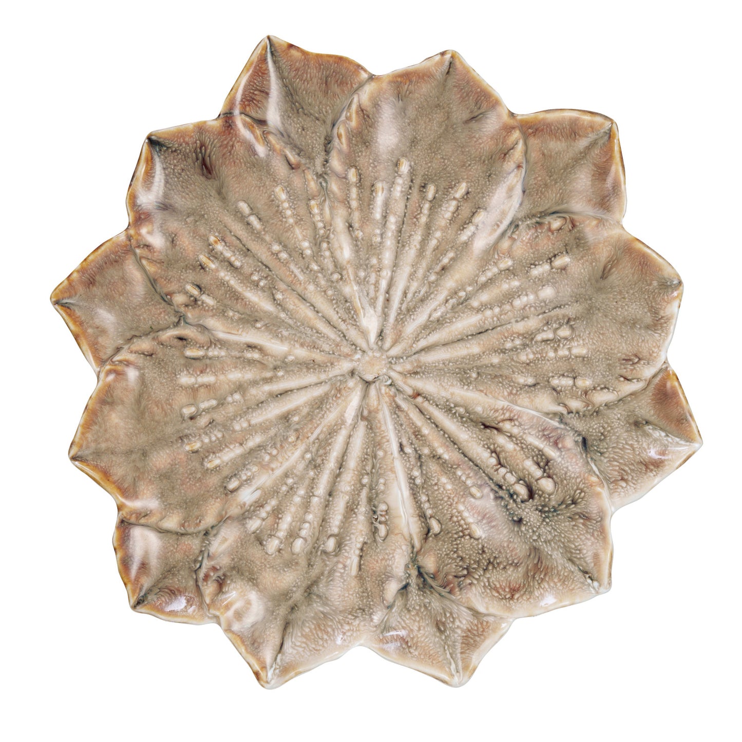 Stoneware Flower Shaped Plate Large
