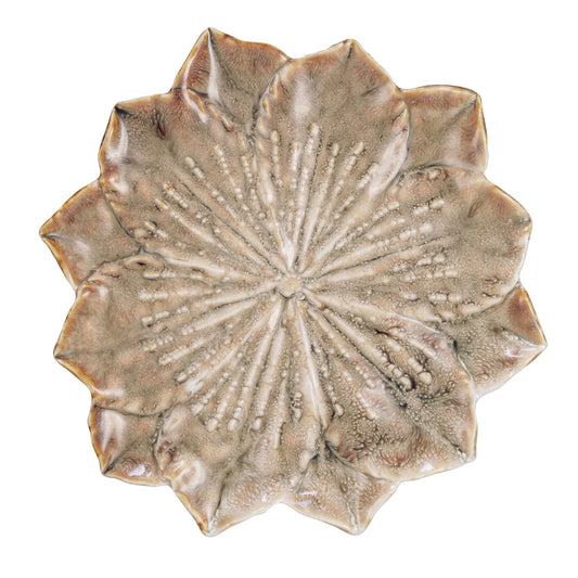 Stoneware Flower Shaped Plate Large