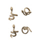 Napkin Rings Snake Cast Aluminum Gold Finish Set of 4