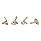 Napkin Rings Snake Cast Aluminum Gold Finish Set of 4