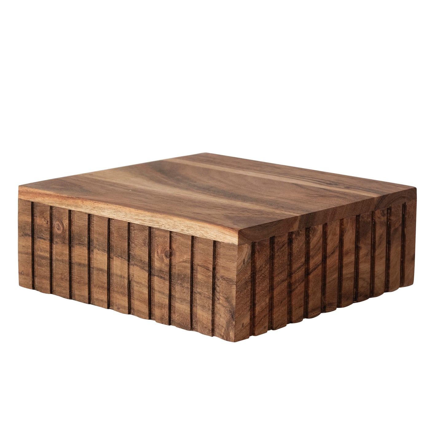 Platform Cheese/Serving Board Carved Mango Wood Natural