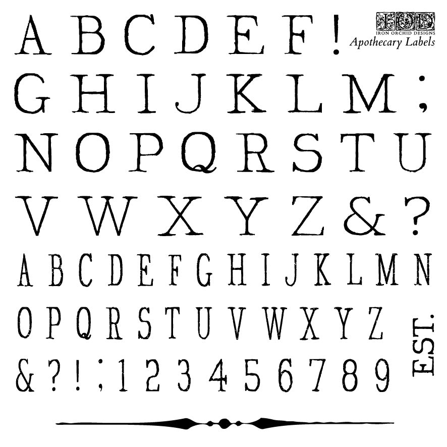 IOD Stamp 6x6 Apothecary Labels