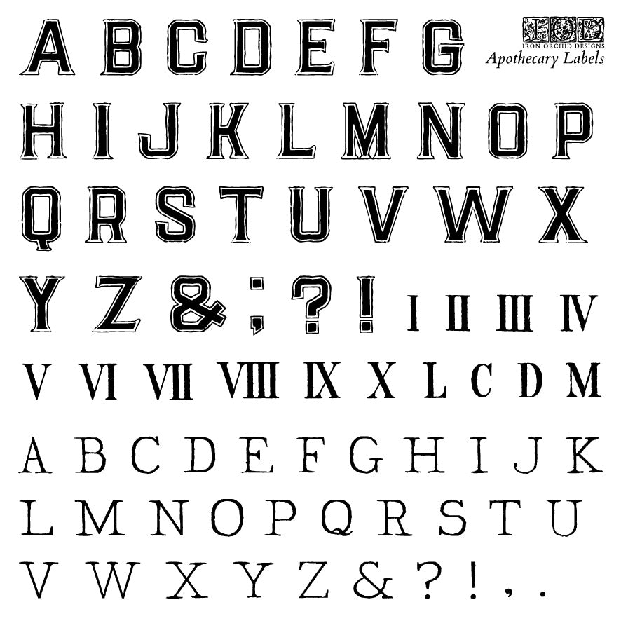IOD Stamp 6x6 Apothecary Labels