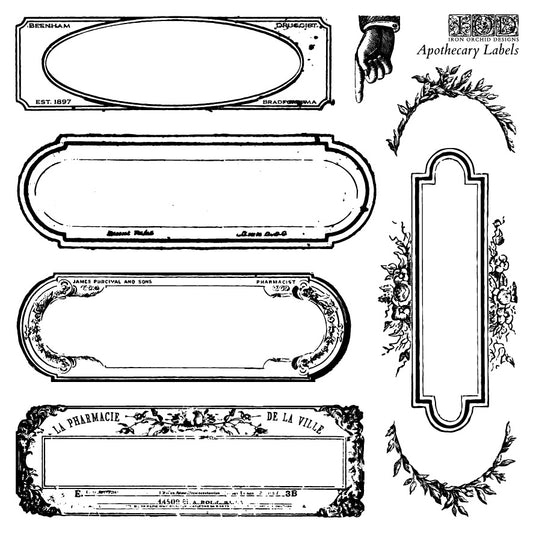 IOD Stamp 6x6 Apothecary Labels