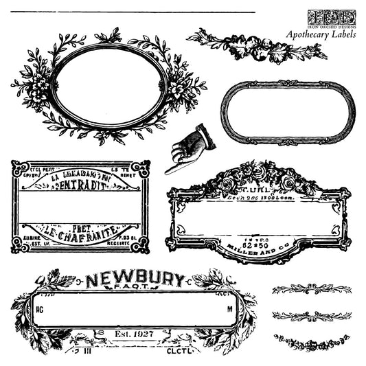 IOD Stamp 6x6 Apothecary Labels
