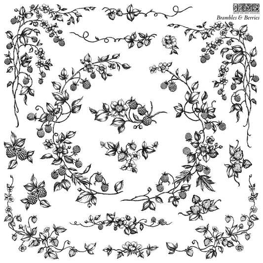 IOD Stamp 12x12 Brambles & Berries