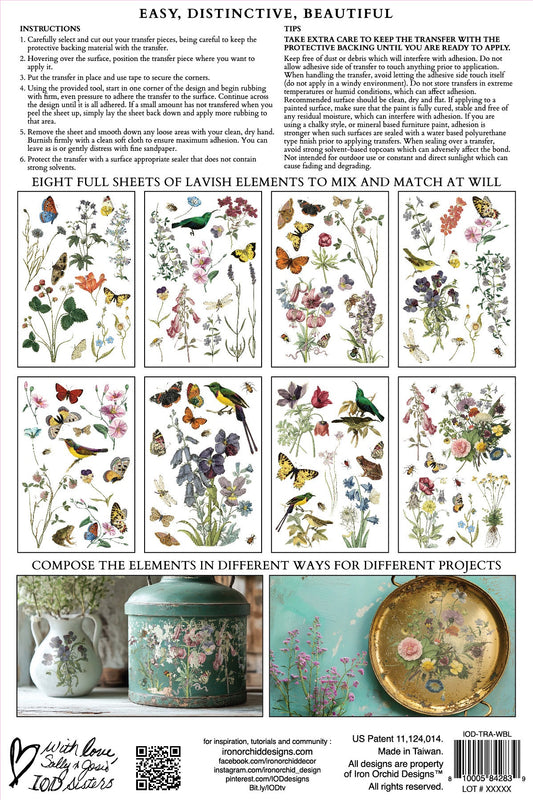IOD Transfer Wilde Bloemen 8x12