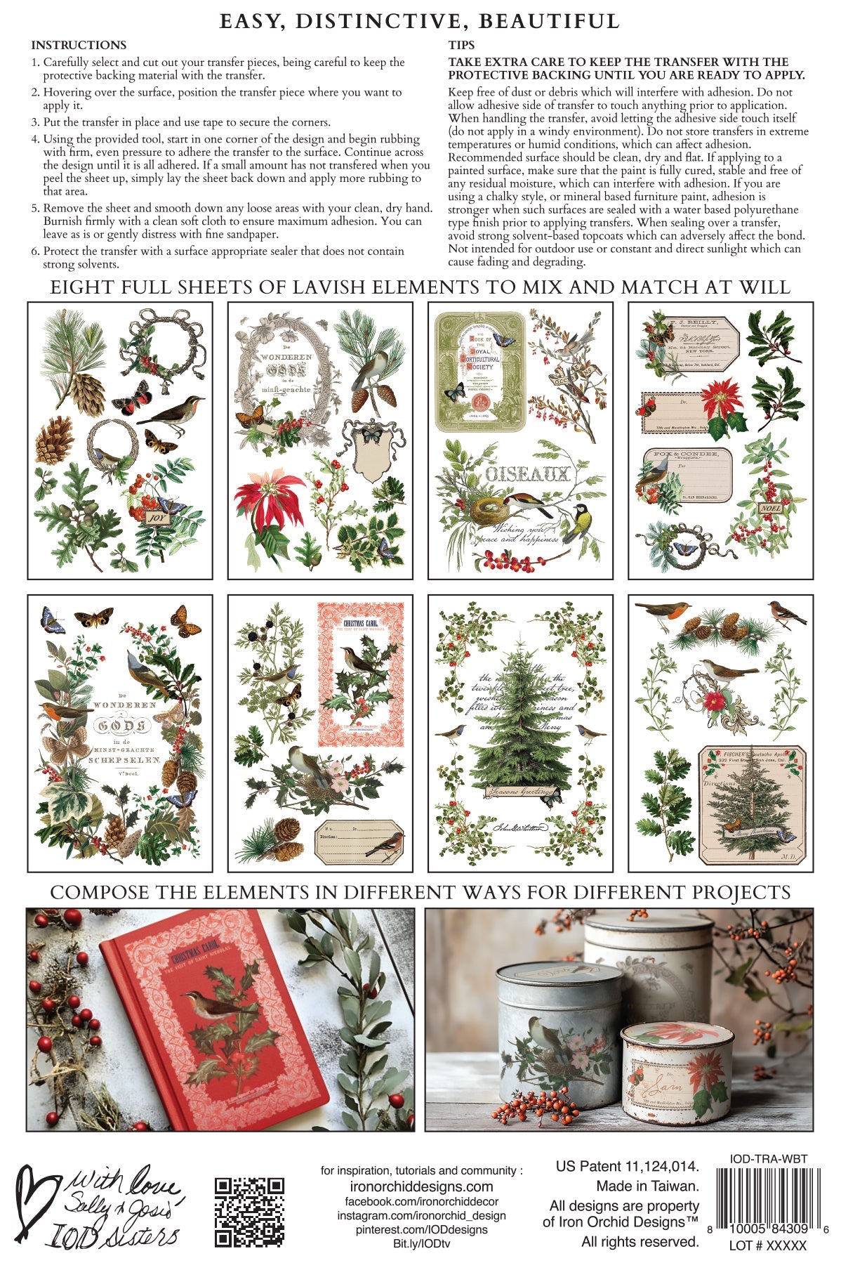 IOD Transfer Winter Botanist 8x12
