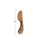 Knife Canape Mango Wood w/Aluminum Studs Natural