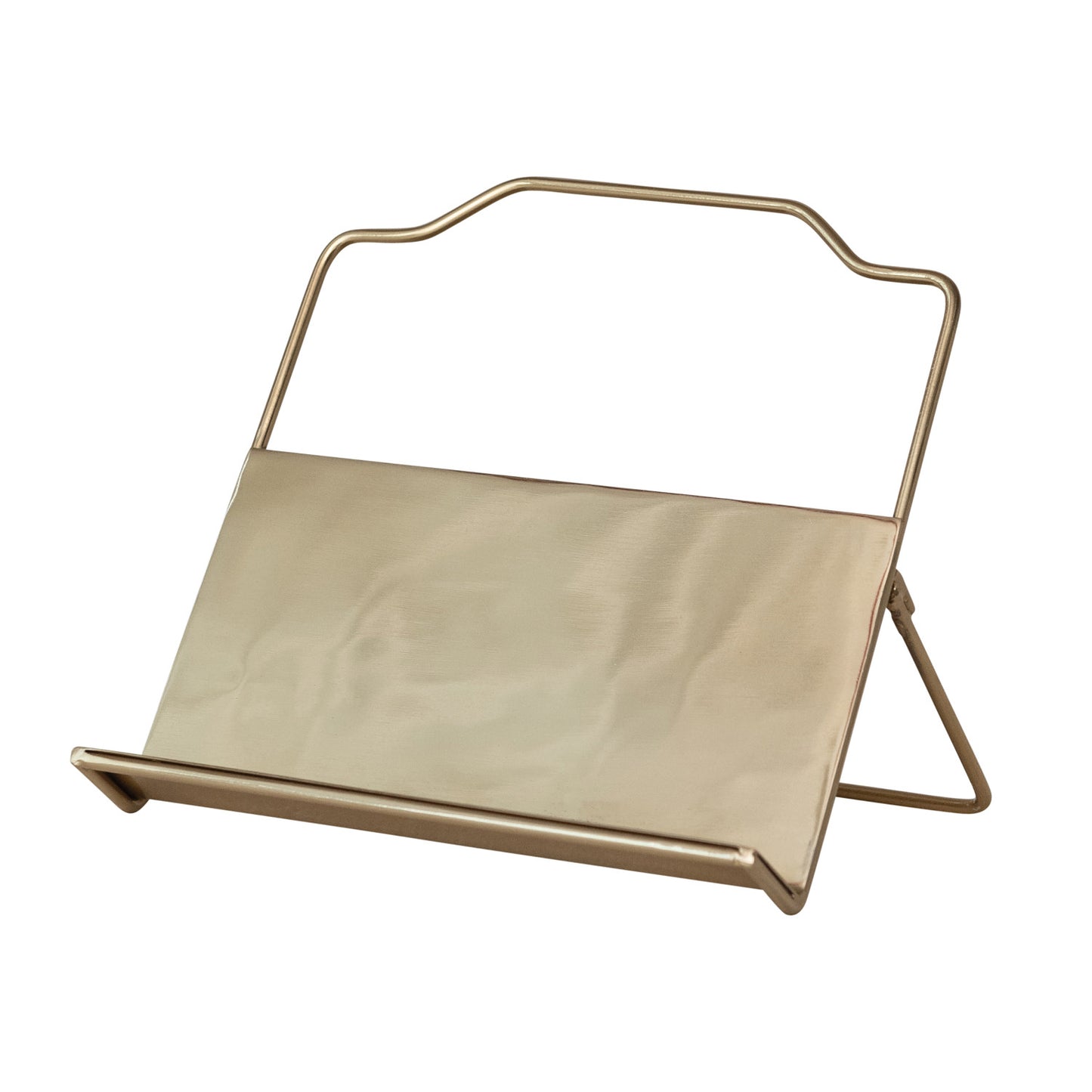 Book Holder Folding Metal w/Gold Finish