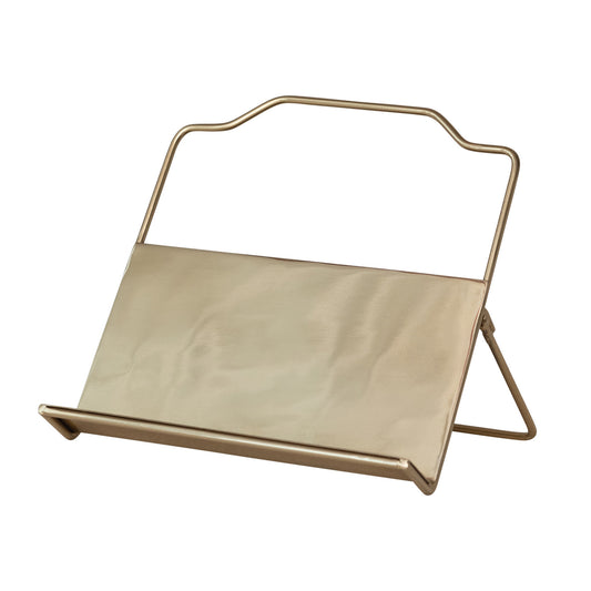 Book Holder Folding Metal w/Gold Finish