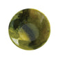 Bowl Footed Green Marbled w/Gold Finish Metal Wrap