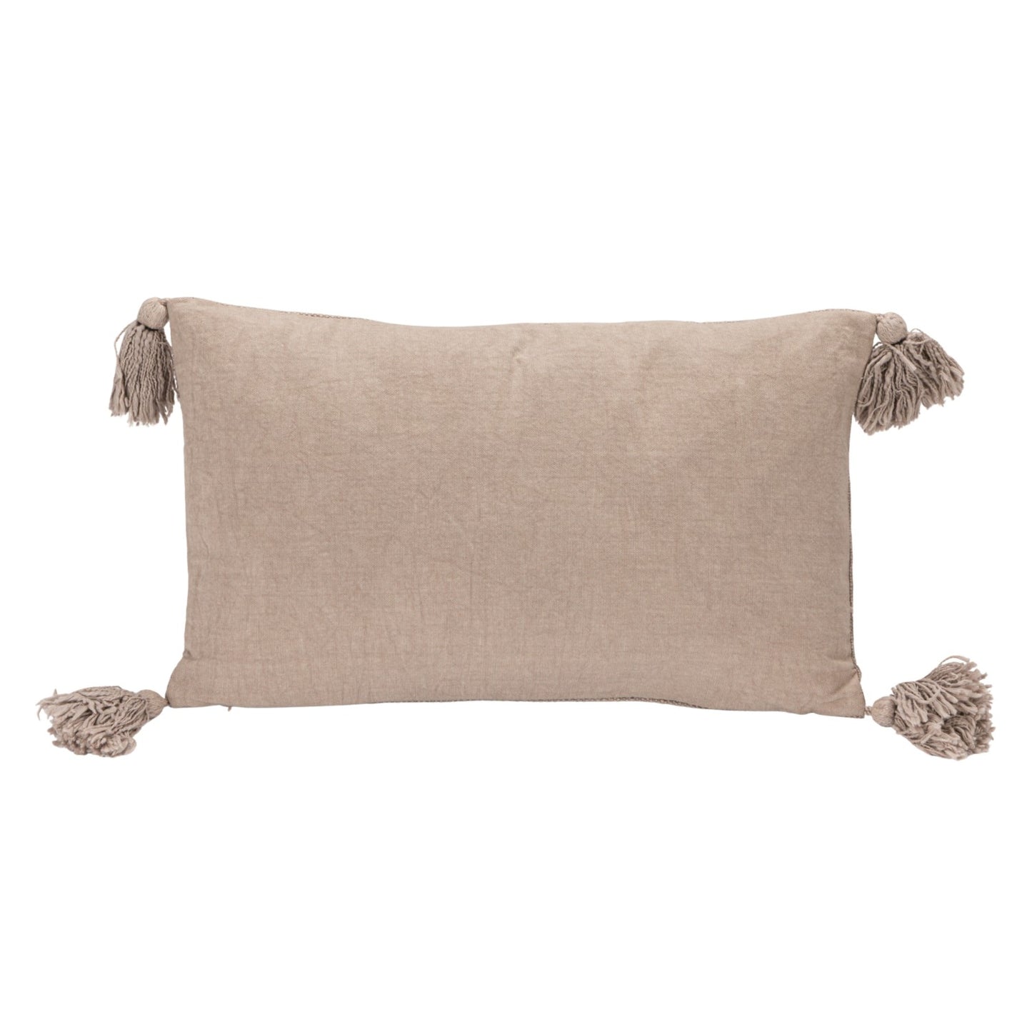 Pillow Stonewashed Cotton Slub w/Embroidered Flowers