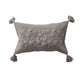 Pillow Stonewashed Cotton Slub w/Embroidered Flowers