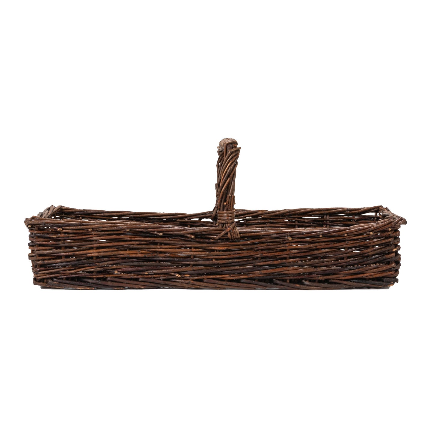 Basket Hand-Woven Reed w/Handle Natural