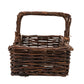 Basket Hand-Woven Reed w/Handle Natural