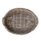 Tray Hand-Woven Rattan w/Handles Grey Washed
