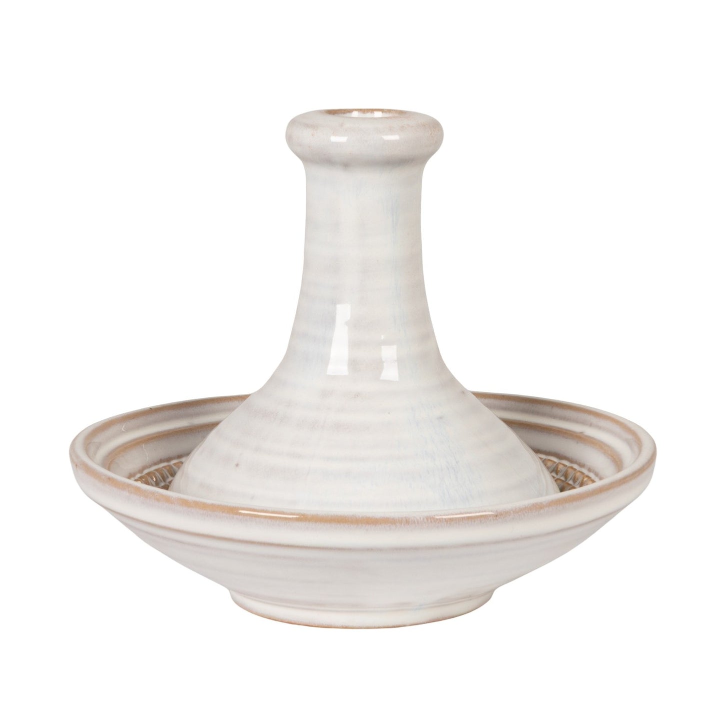 Mortar & Pestle Round Stoneware White