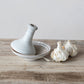 Mortar & Pestle Round Stoneware White
