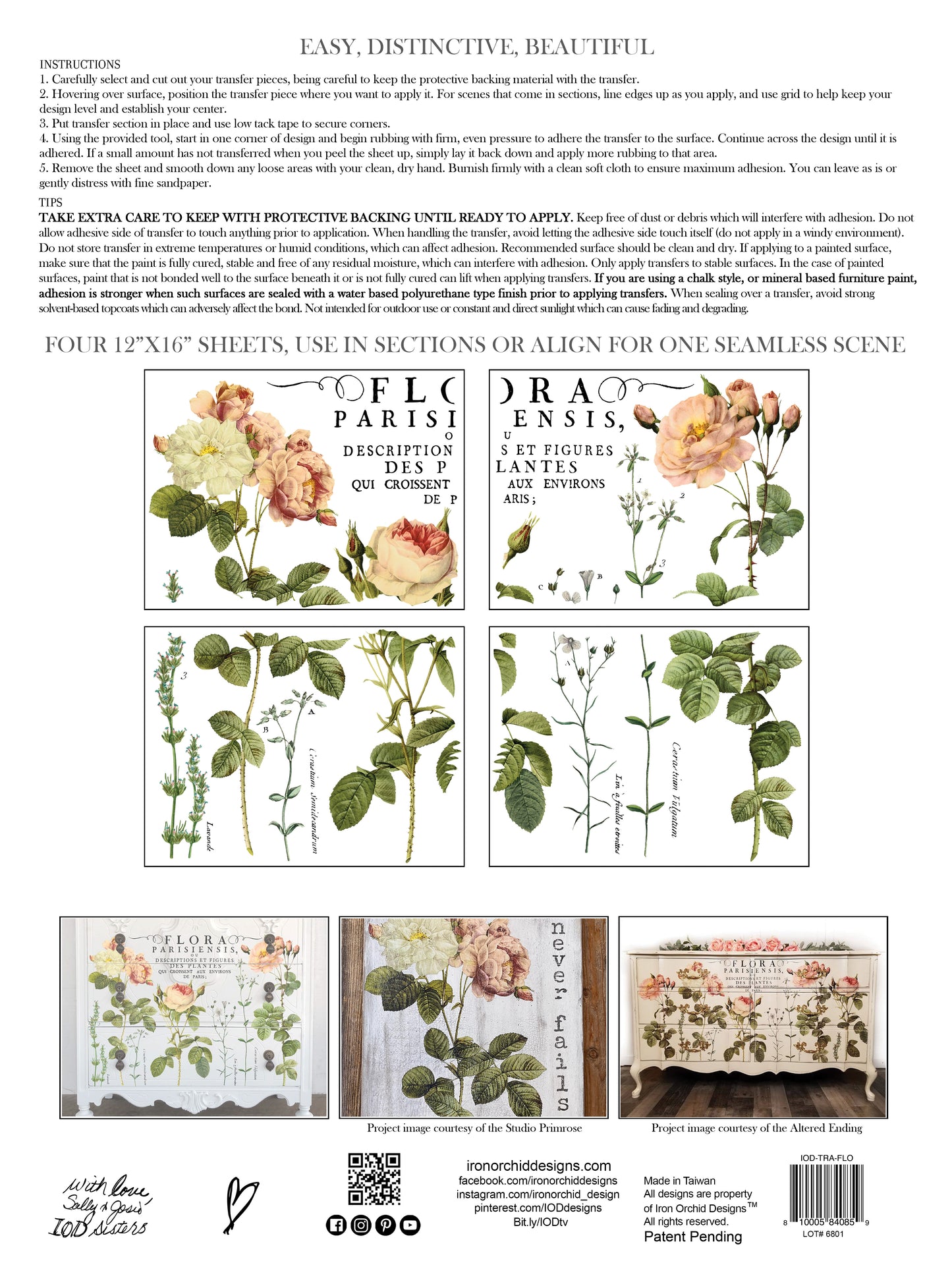 IOD Transfer Flora Parisiensis 24x33