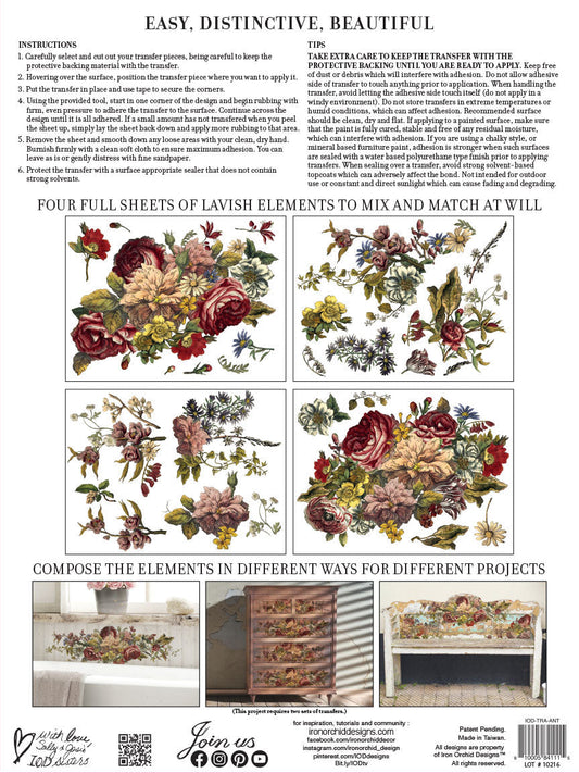 IOD Transfer Floral Anthology 12x16