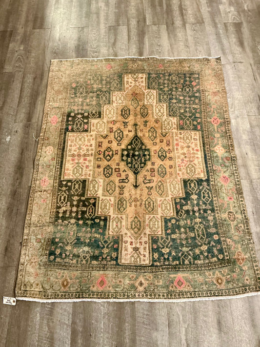 Persian Vintage Rug 5' 4.5" L x 4' 0" W