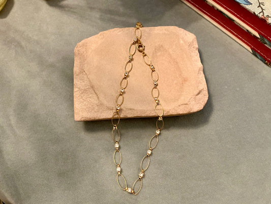 Eyelet Crystal Necklace