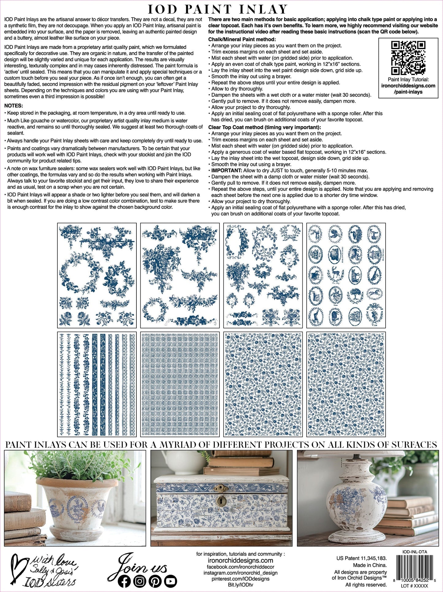 IOD Inlay Delft Traditions Azure 12x16