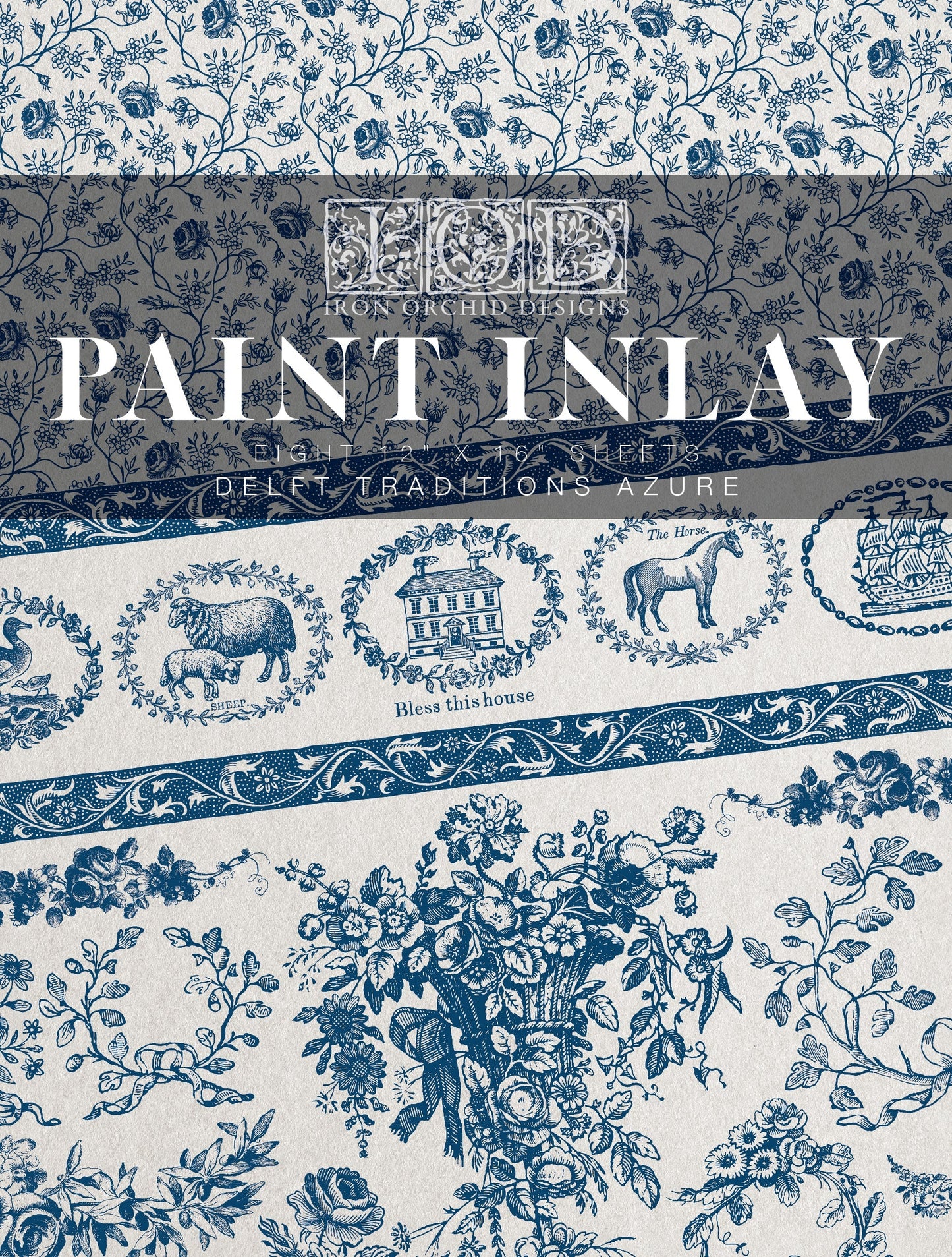 IOD Inlay Delft Traditions Azure 12x16