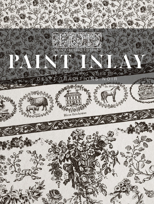 IOD Inlay Delft Traditions Noir 12x16