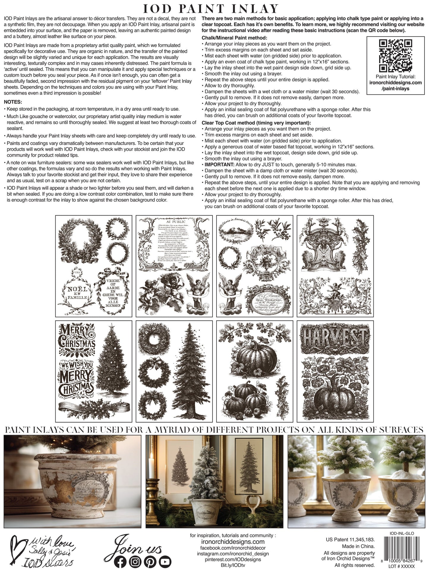 IOD Gloria Paint Inlay, 12x16 Pad