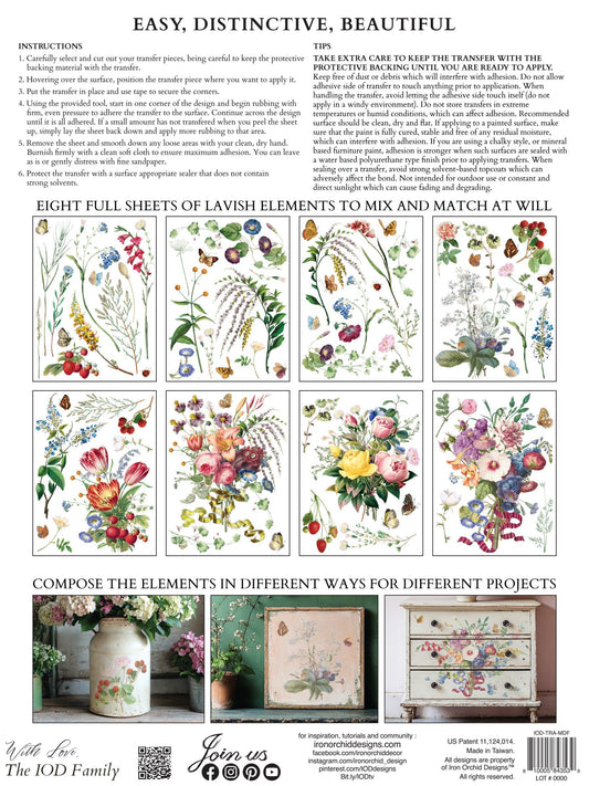 IOD Transfer Marche des Fleurs 12x16