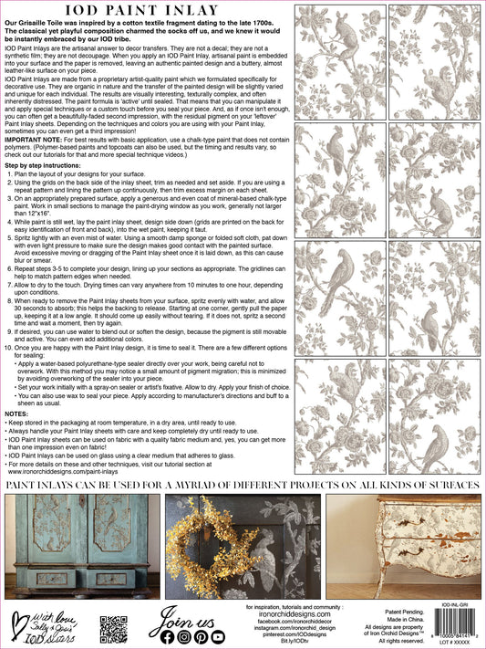 Paint Inlay Grisaille Toile