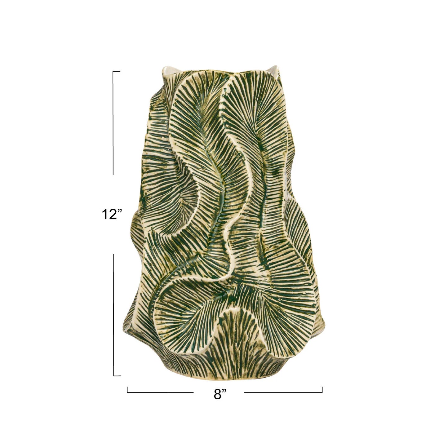 Vase Textured Stoneware Organic Shaped