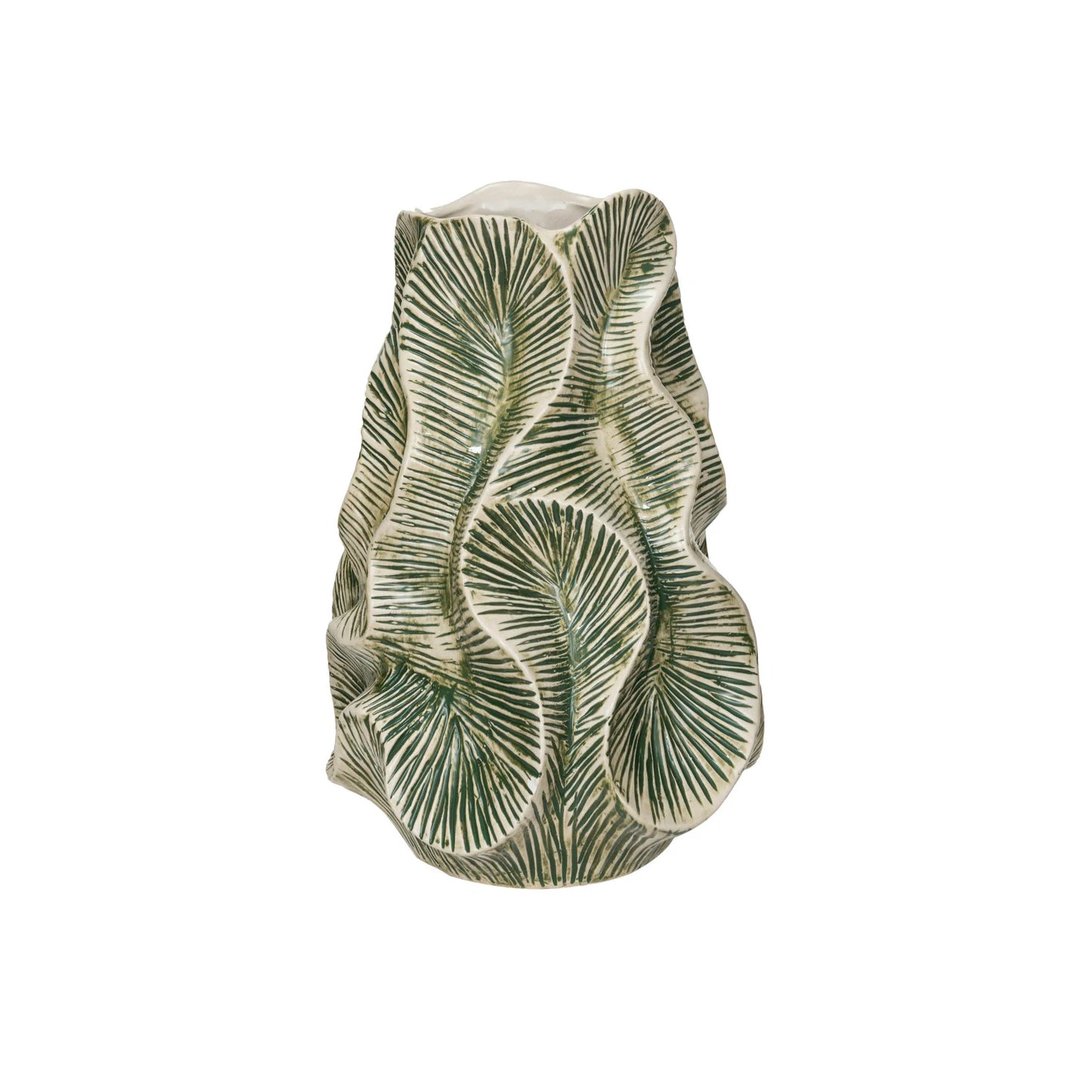 Vase Textured Stoneware Organic Shaped