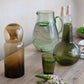 Pitcher 3qt Hand-Blown Recycled Glass Marbled Green & Purple