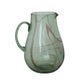 Pitcher 3qt Hand-Blown Recycled Glass Marbled Green & Purple