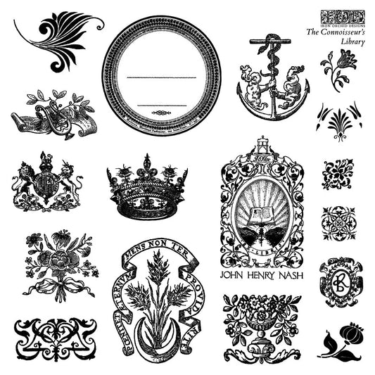 IOD Stamp 6x6 Connoisseur's Library