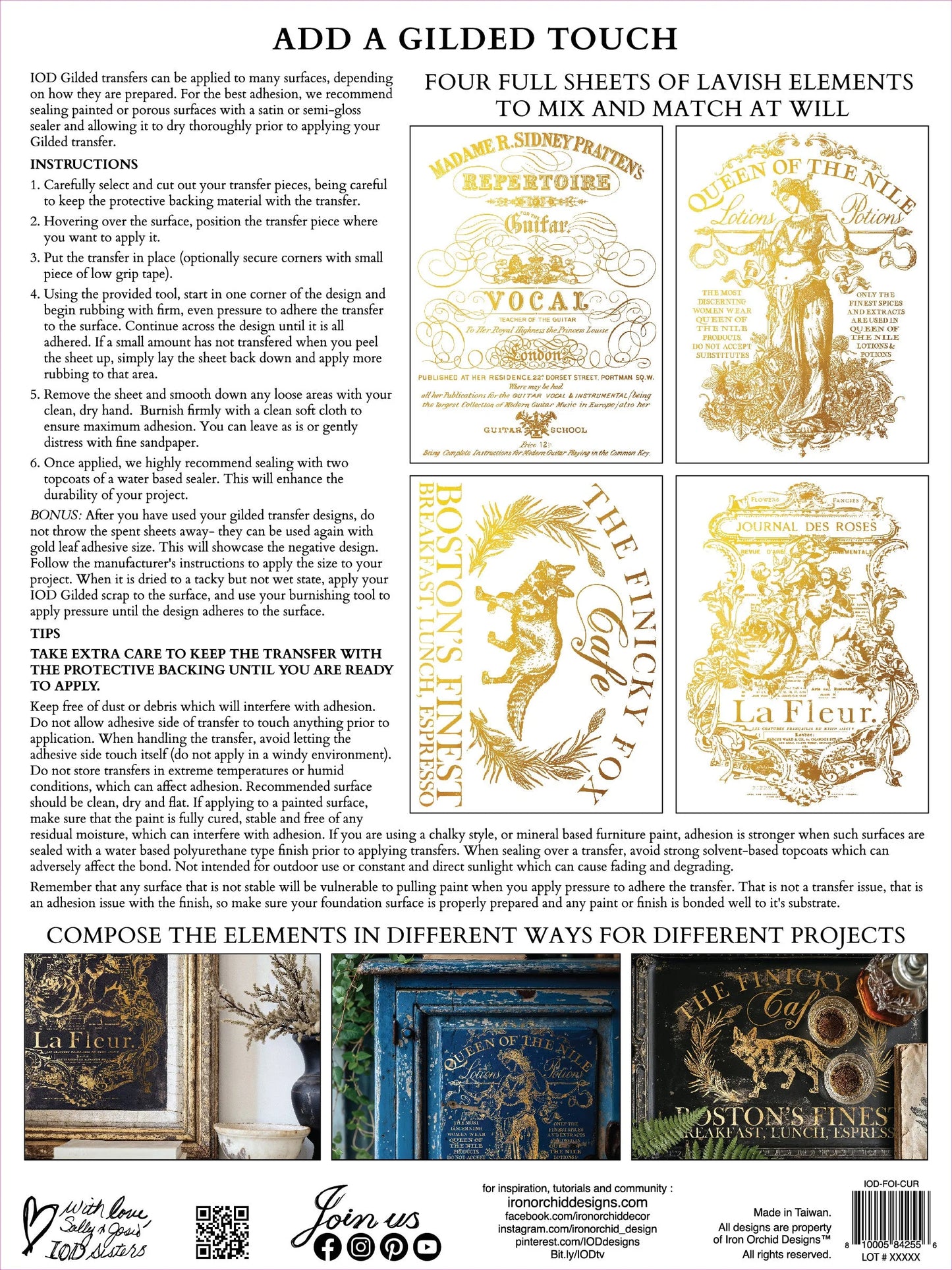 IOD Foil Transfer Curated Signage 12x16
